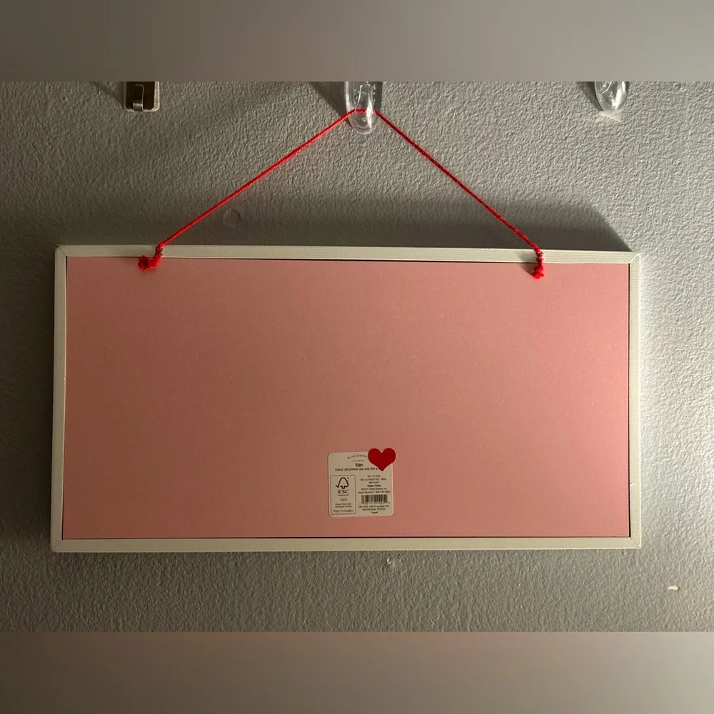 Target Pink Wood Christmas Tree Sign / Picture